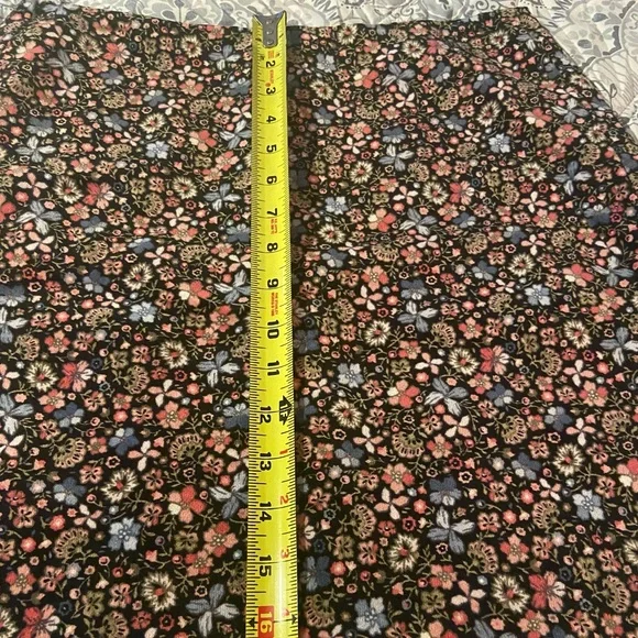 LOFT FLORAL PRINT SOFT FINE WALE CORDUROY A LINE SKIRT SIZE 2 - Picture 10 of 11